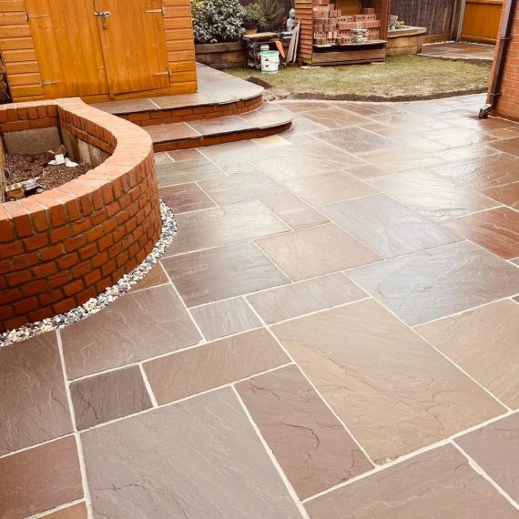 flagstone driveway