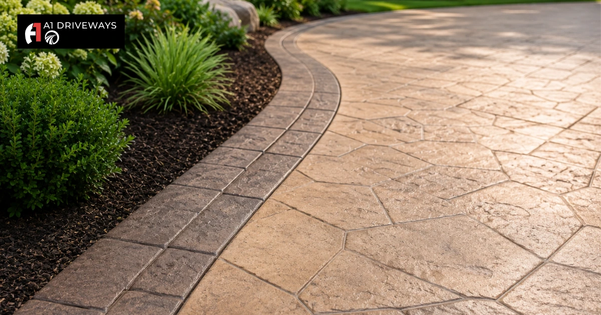 Pattern Imprint Concrete Edging