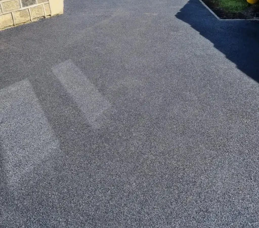 tarmac (asphalt) driveway.